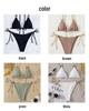European & American Women's Sexy Lace-Up Bikini - Hot-Selling Two-Piece Swimwear for Beach Vacation