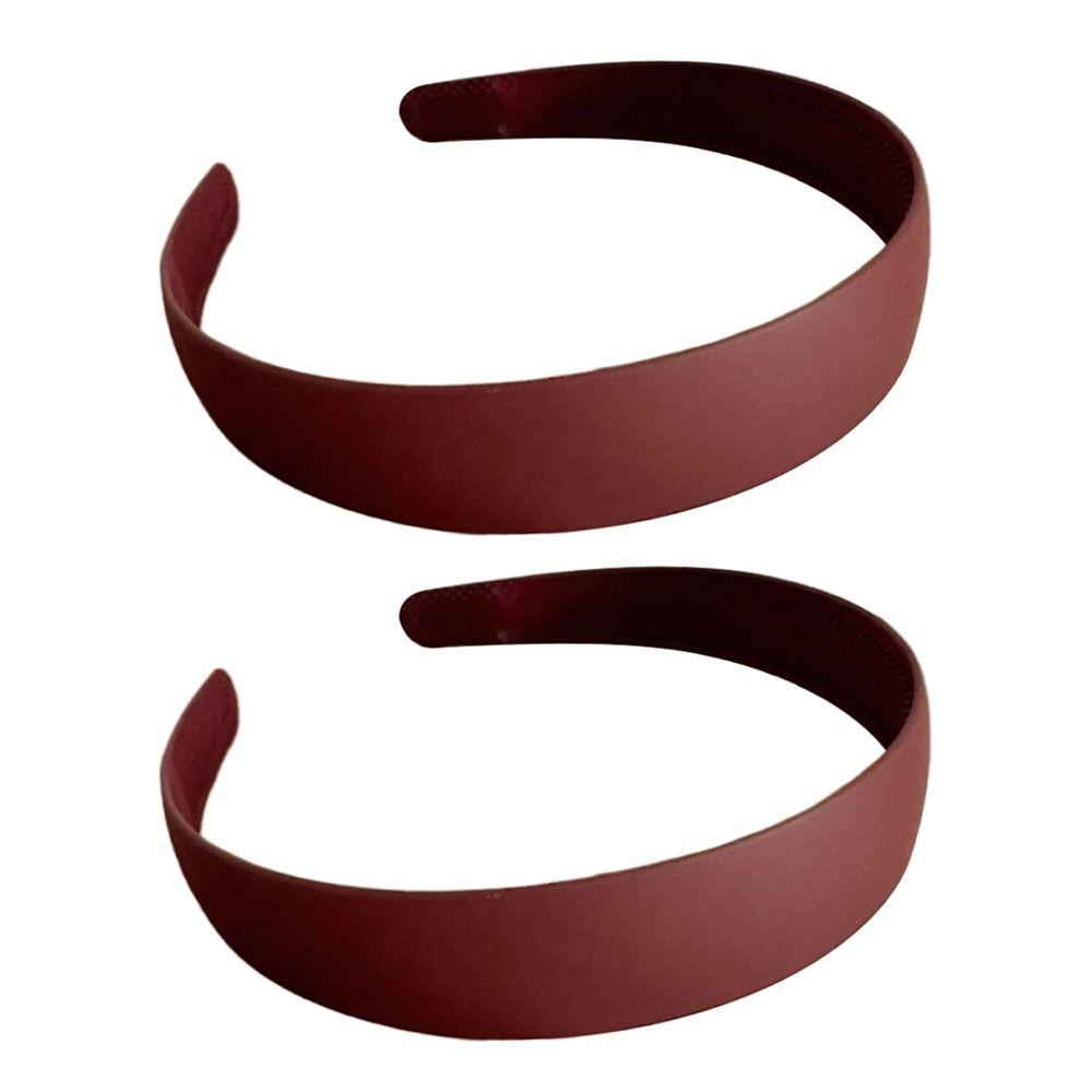 2PCS Frosted Solid Hair Band Plastic Hair Accessories New Resin Hairband  Woman