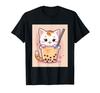 Bubble Things Printed Kawaii, Cat, Boba, Tea, Cute, Japanese, T-shirt