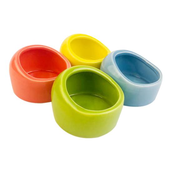 Small Animal Bowl Hamster Food And Water Dish Pet Feeding Bowl Overturn-free Feeder for Guinea Pigs Rabbits Hedgehogs Parrots