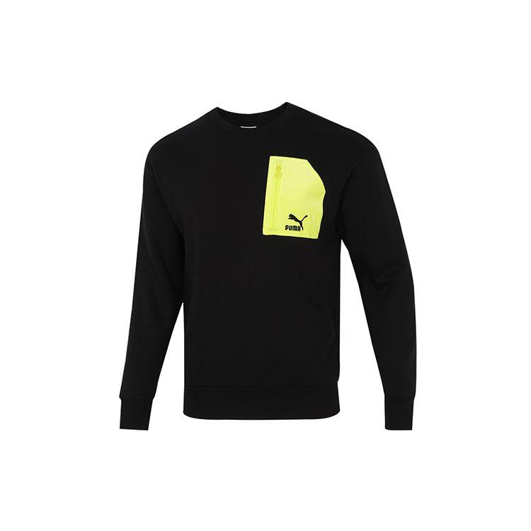 Puma Толстовки Мужские Черные С Круглым Вырезом Умеренные Обычные 535130-01
