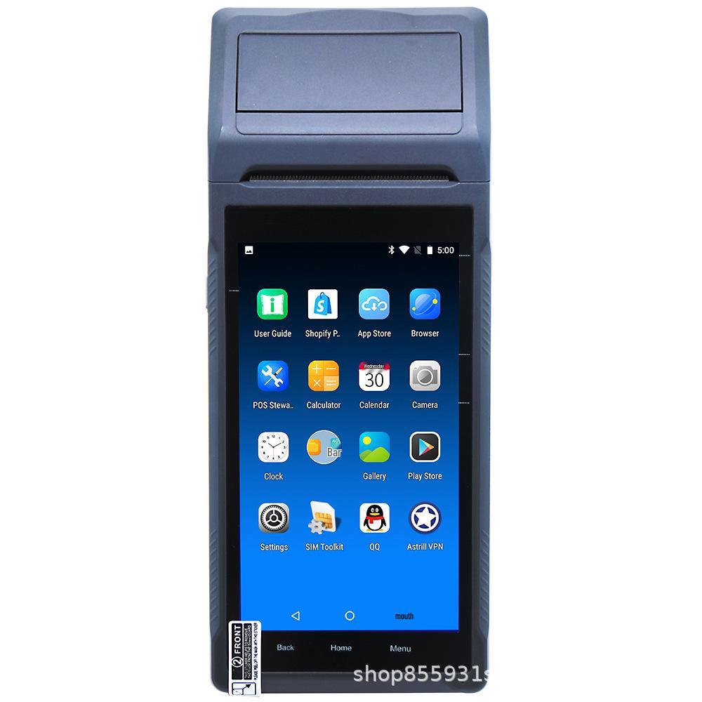 Smart Handheld PDA with 58mm Thermal Bluetooth Printer, SIM Card, WiFi, GPS Support