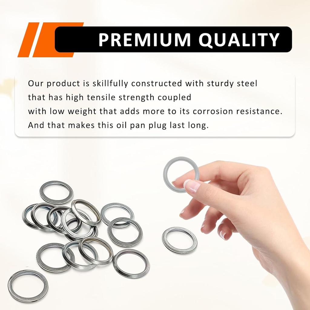 15PCS M16 Transmission Fluid and Oil Drain Plug Crush, 16mm Crush Washer Oil Drain Plug Part # PN 803916010 for Subaru 2010- Ascent BRZ Crosstrek