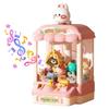 Lovely Claw Machine with Sound & Plush Toys Mini Plush Toys Prize Dispenser USB Charging Birthday Gifts For Girls 3 To 8 Years