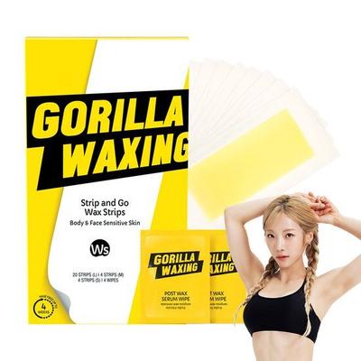 Полоски для депиляции Gorilla & Восковые полоски Strip & Go & Салфетки с сывороткой после депиляции (28 листов)