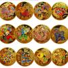 A Set of 12 Zodiac Commemorative Medals, Colored Gold Coins, Zodiac Small Coins, Small Gifts, and Casual Gifts