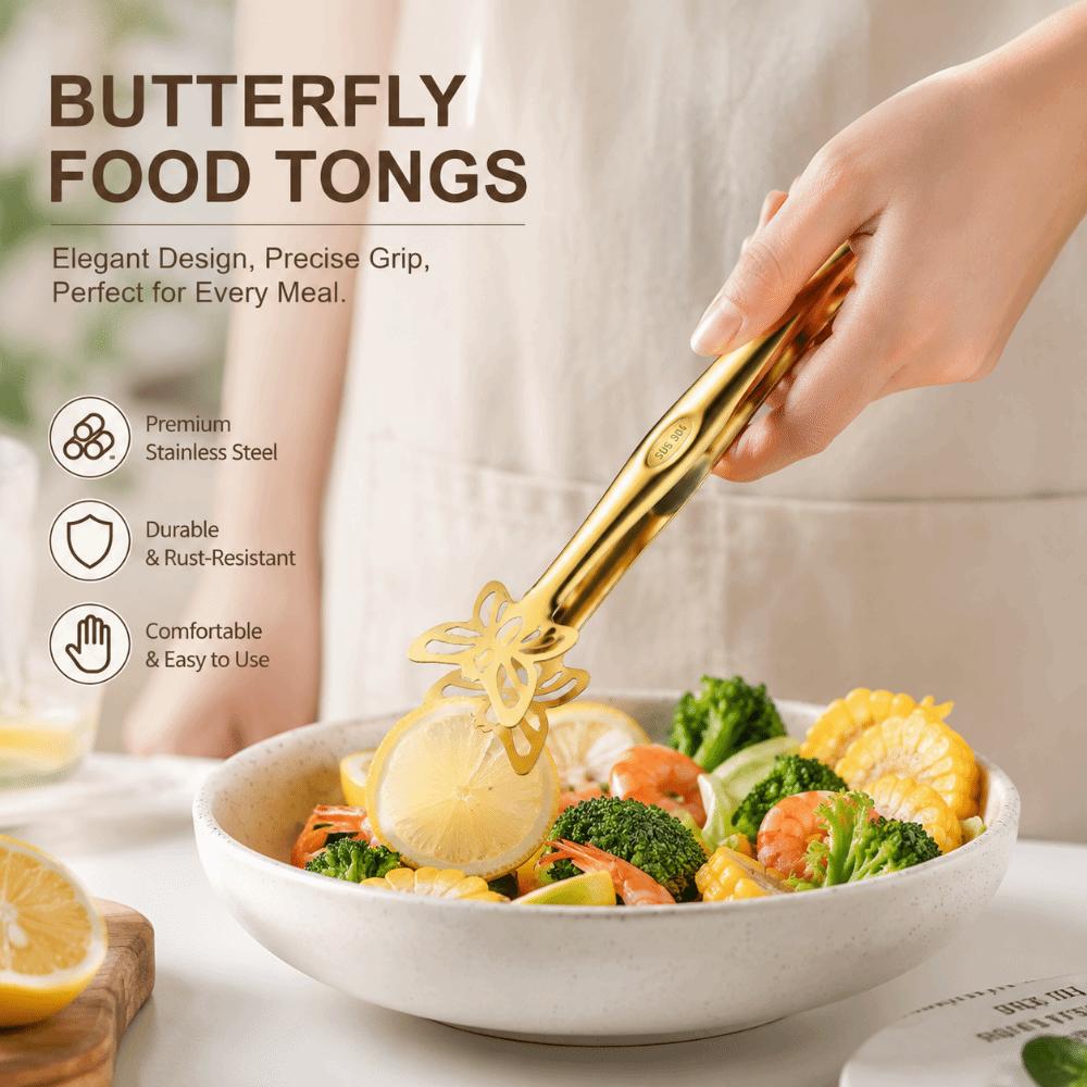 Hollow Out Stainless Steel Food Tongs Portable Kitchen Cooking Tongs Restaurant Supplies