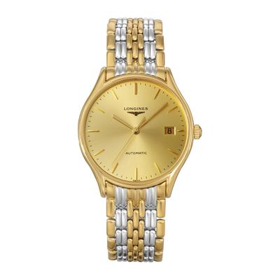 Универсальные автоматические часы Longines LYRE, водостойкость 3 АТМ, сапфировое стекло, циферблат цвета желтого золота, нержавеющая сталь, серебристый и золотой, L4.860.2.32.7