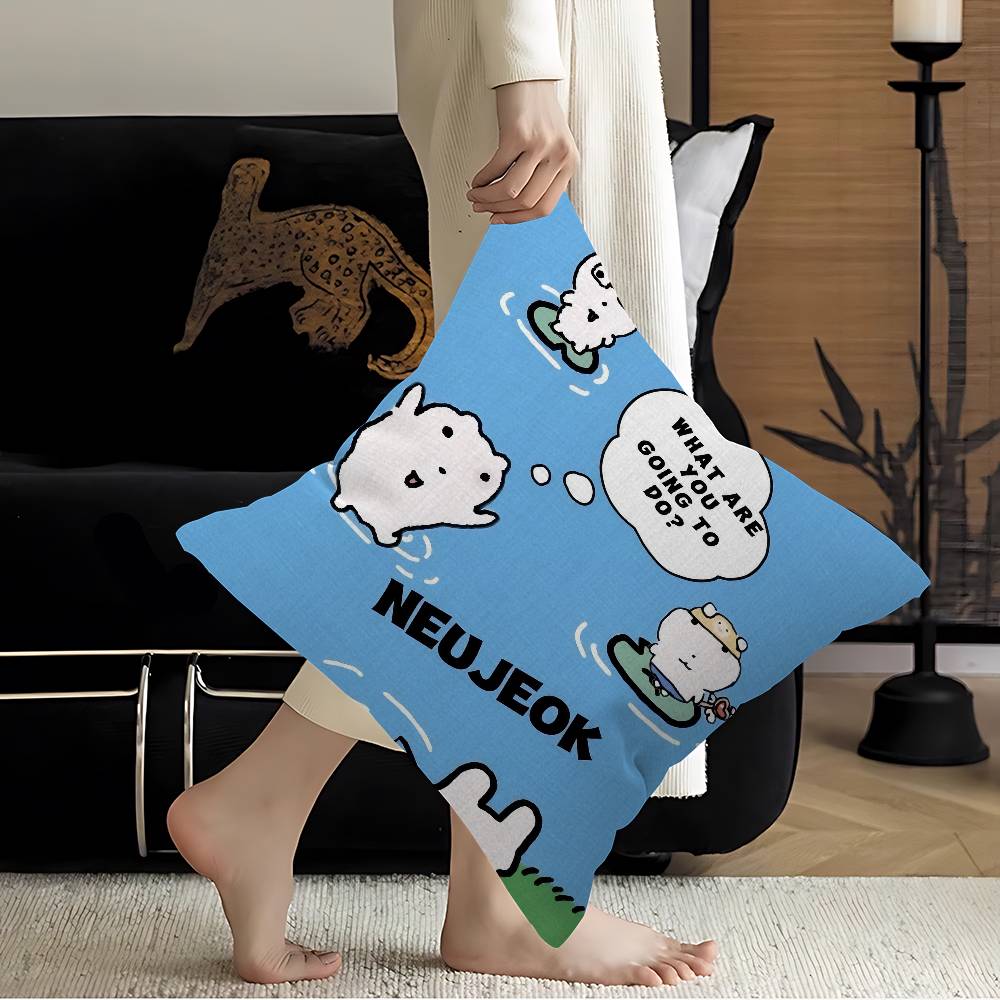 NNeujeok Office Cushion Pillowcase Car Cushion CoverXCM Lumbar Pillowcase Sofa Pillowcover