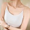 Бюстгальтер в одном бретельке через шею женский летний чистый хлопок с накладкой на грудь новая модель внутри складки утолщается, чтобы показать большую грудь снаружи для ношения