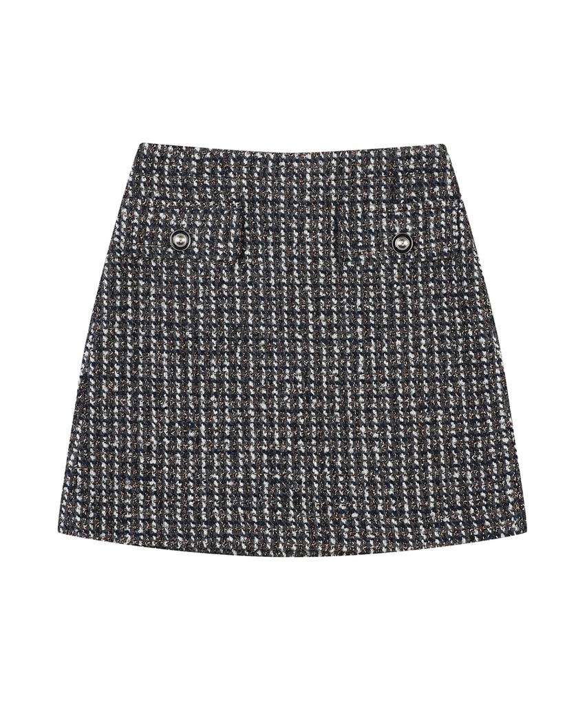 ECOLEDEPARIS Твидовая мини-юбка_Cb2Ywsa001Z