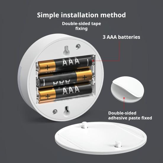1/3/6 шт. Датчик движения человеческого тела, регулируемая яркость, широкий угол обзора, без мерцания, не бликует, простая установка, активируемый датчиком движения ночник