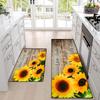 Sunflower Spring Floral Kitchen Mat & Doormat Set - Two Pieces