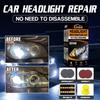 Car Ceramic Headlight Repair Kit Scratches Yellowed Polished Lampshade Repair Refurbished Brightening