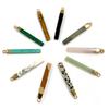 2pcs Fashion Natural Semi-precious Stone Pendant Long Strip Stone Charm DIY for Making Necklace 4x40mm Earring Jewelry Accessory