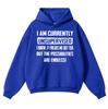 2026 New Funny Joke I Am Currently Unsupervised Hoodie Unisex Casual Streetwear Vintage Printed Sweatshirt Trendy Streetwear for Daily Looks