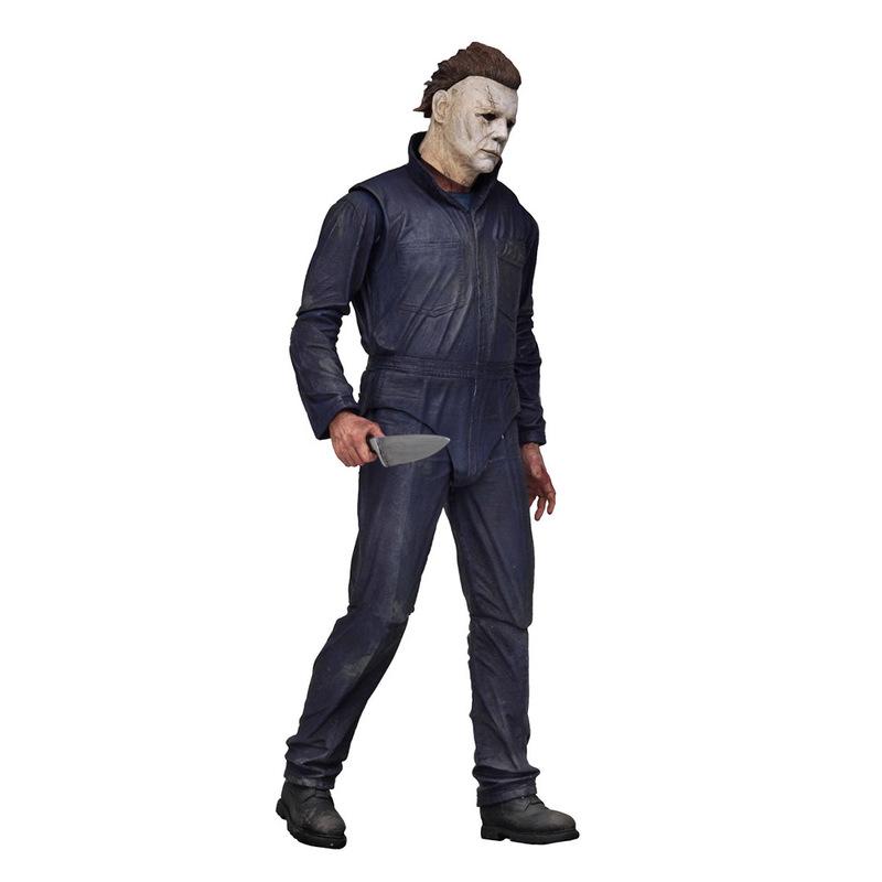 Neca Ultimate Майкл Майерс 2018 Хэллоуин 7-дюймовая подвижная фигурка с подсвечивающейся мерцающей тыквой Хоррор Коллекционная