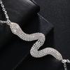Diamond Snake-Shaped Chest Necklace Women's Fashion Minimalist Halterneck Shiny Chest Necklace Exaggerated and Personalized Bikini Body Chains Chain