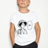 Summer Boys/Girls Casual Kawaii Cartoon Cotton Japanese Anime One Piece Kids 2-12 Year Short Sleeve T-shirt