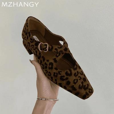 Модные женские туфли Chuky с леопардовым принтом, модные замшевые туфли Shallow Loafers, новые туфли для балета, осеннее платье, уютные Mujer De Zapatillas