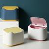 Mini Trash Can with Lid Desktop Organizer Kitchen Small Waste Bin Office Supplies Home Bedroom Bathroom Garbage Cans