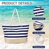 1Pcs Beach Bag For Women Large Canvas Beach Tote Bag Beach Bags Waterproof Sandproof Swim Pool Bag Travel Essentials
