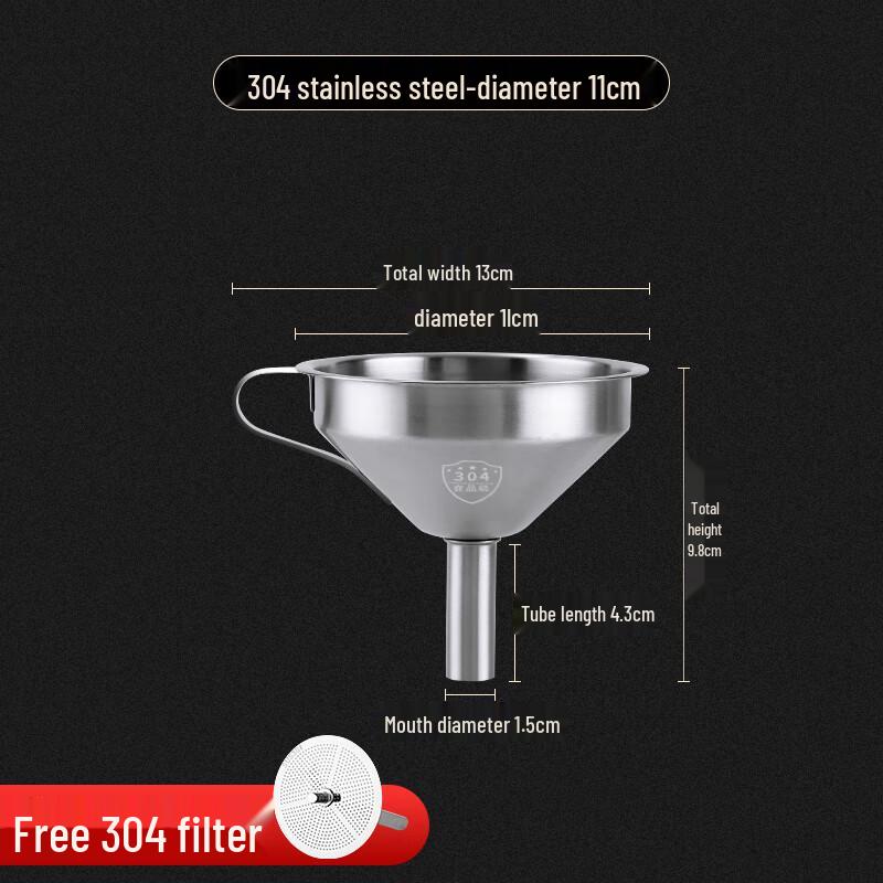 304 Stainless Steel Kitchen Funnel