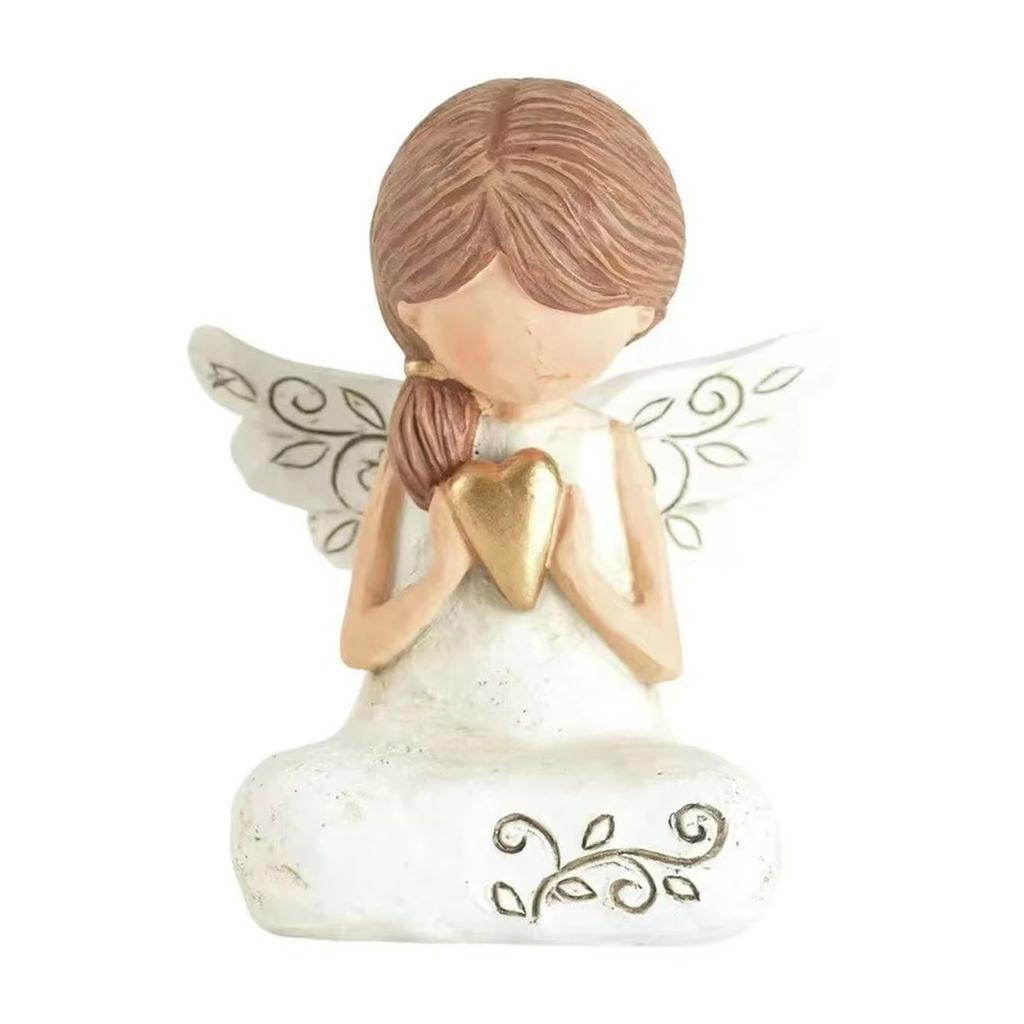 White Angel Resin Craft Bible Statue, Suitable for Home Desktop Decoration, Valentine's Day Gifts, Christmas Day Decorations