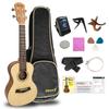 Ukulele Concert 23 Inches Okume Wood Set Convenient for Extra Case Introductory Set for Getting Started Right Ukulele Beginner Set Ukulele Beginner