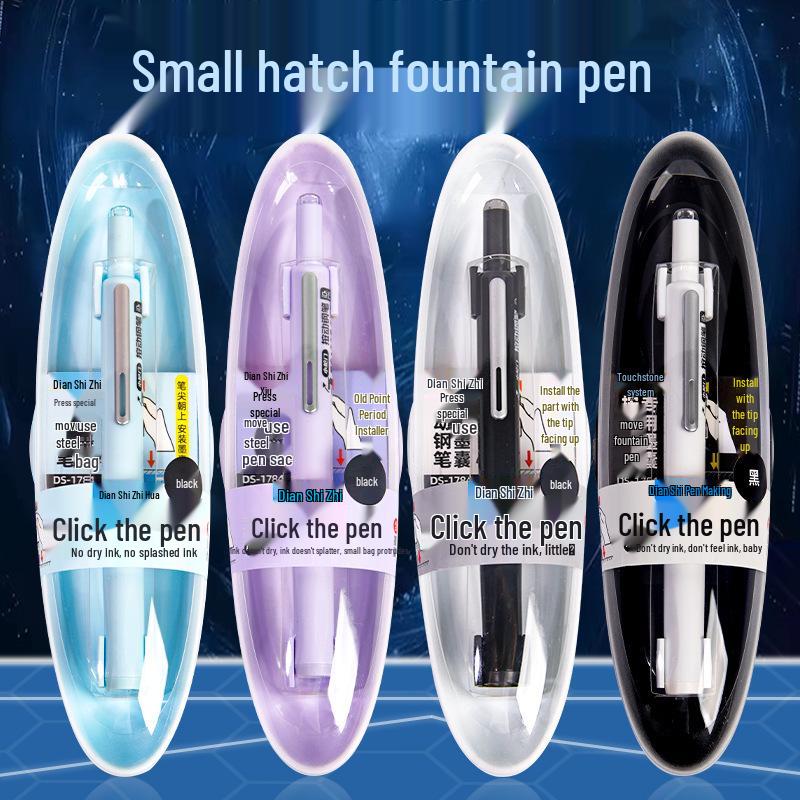 Dotstone Time Capsule Fountain Pen for Students - Replaceable Ink Cartridge, Beginner Calligraphy, Model DS-784