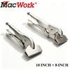 1 SET 10 INCH And 8 INCH Sheet Metal Locking Pliers Flat Jaw Nose Duck Bill Clamps Welding Plier Tools Adjustable Opening Heavy