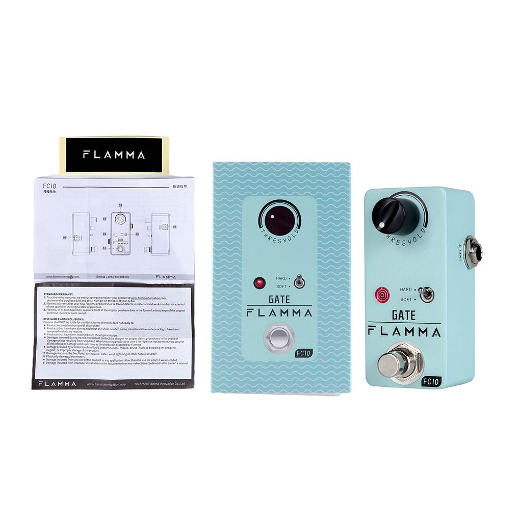 FLAMMA FC10 Noise Gate Guitar Pedal Noise Killer Smart Noise Reduction Noise Suppressor Effect Pedal True Bypass Noise Gate Green