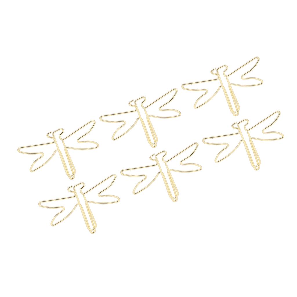 100Pcs Paper Clips Dragonfly Shaping Large Cute Jumbo Wide Paperclips Non Skid Metal Office Supplies