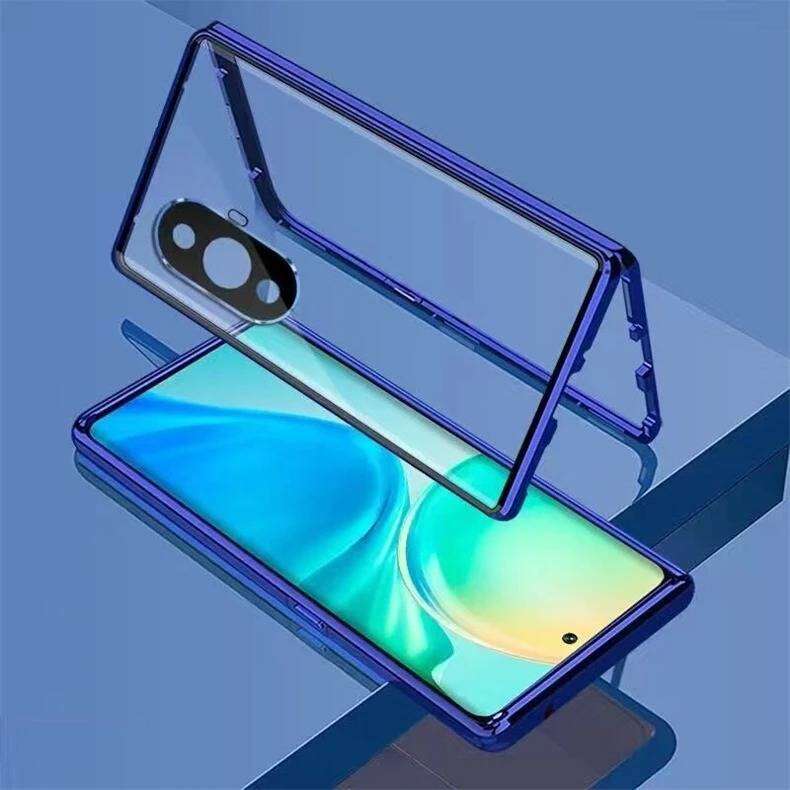 Чехол для Huawei nova 9 10 11 SE с двусторонним закаленным стеклом и металлической рамкой, бамперами для телефона, защитой всей камеры