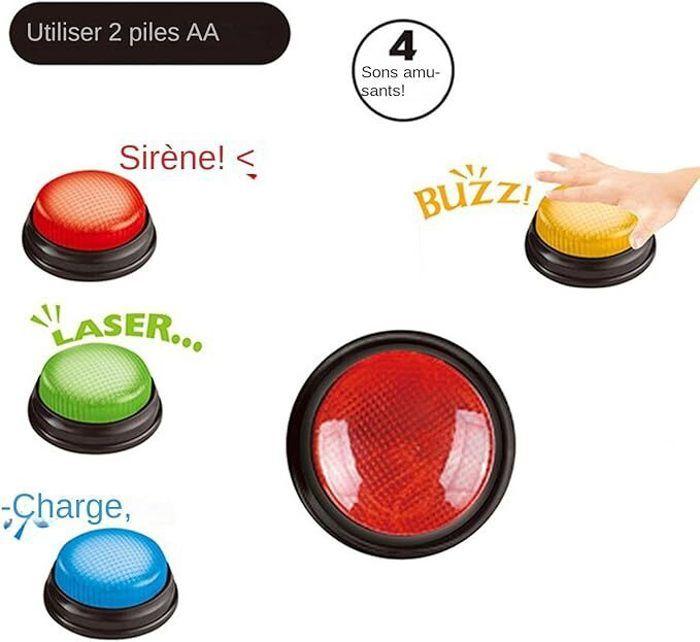 Accessoires éducatifs - Learning Resources - Buzzers lumineux et sonores - Set de 4 - Noir - Pour enfants