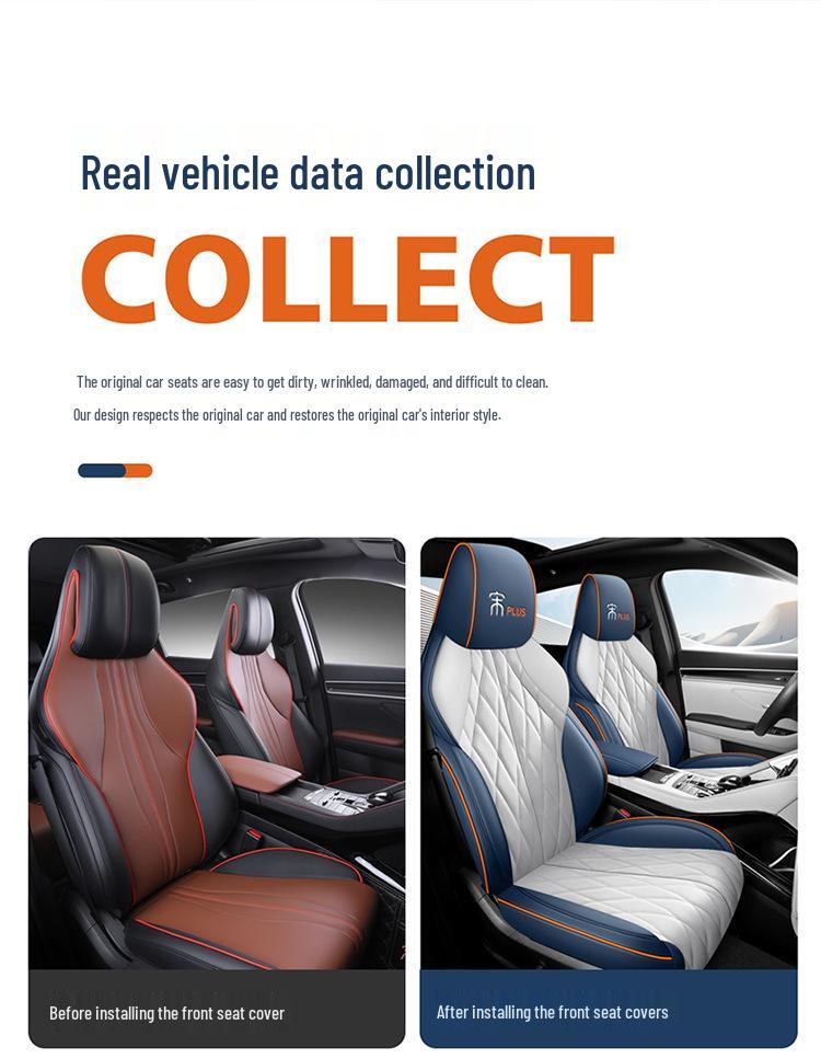 Four Seasons Leather Car Seat Cushion for 2020 BYD Song PLUS - Five-Seat Cover