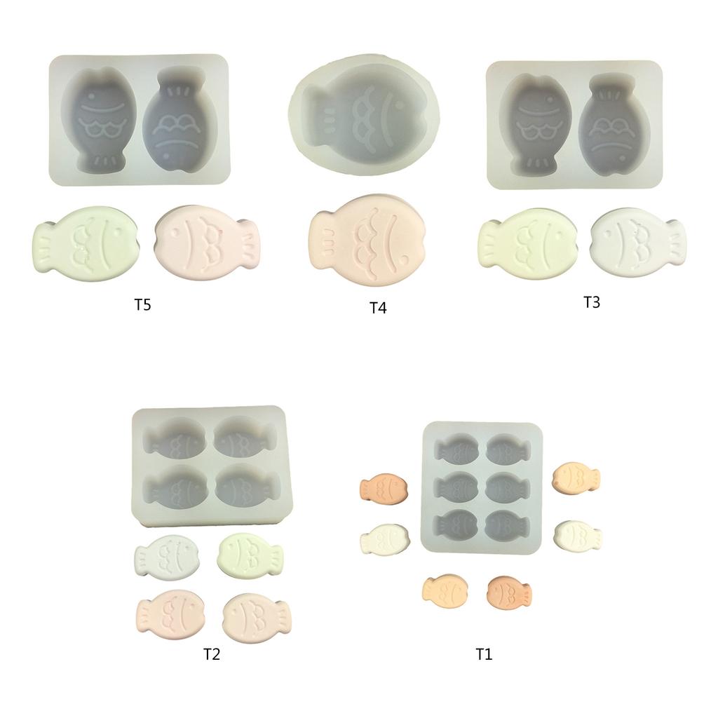 Silicone Fondant Molds Candy Molds Fish Shaped Silicone Molds DIY Baking Supplies Baking Molds Suitable for Clay Crafts