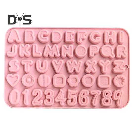 Форма для печенья без BPA, DIY многофункциональная кнопка, буква и номер, силиконовая форма для шоколадных конфет