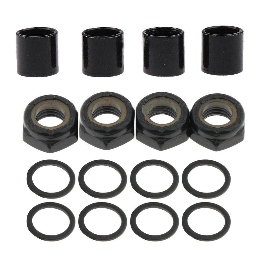 Шайбы для скейтборда, проставки для подшипников, гайки, стандартные аксессуары для скейтборда, металлическая проставка для подшипников скейтборда, набор шайб для грузовиков