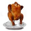 Turkey Roaster Chicken Roaster Rack With Bowl Carbon Steel Beer Can Chicken  BBQ Grill Rack Stand Holder Tray