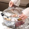 Snack Showcase Plastic Compartment Food Storage Tray with Lid Dry Fruit Plate Light Luxury Christmas Candy Box Nut Dried Dish