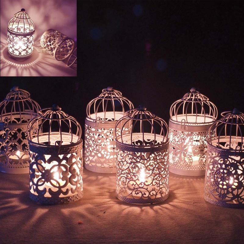 1 шт. Металлическая клетка для птиц, свадебный подсвечник, фонарь