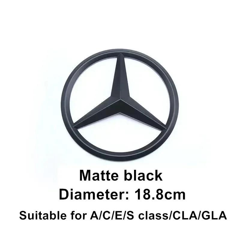 xmfk4 ABS Car Front Grille Badge Decal Cover Emblem for Mercedes Benz W204 W205 W210 W211 W212 W213 C E Class GLA GLK ML GLC GLE