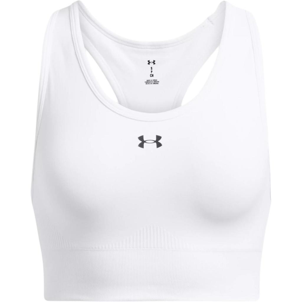 Under Armour Vanish Seamless Logo Print Outdoor Casual Pullover Sports Underwear Women Underwear White 1384419-100