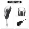VekAuto Automatic Gear Shift Knob for BMW 3 Series E46 1998-2006, Durable Plastic and Faux Leather, Black and White, Gearbox Stick Shift Lever Knob.