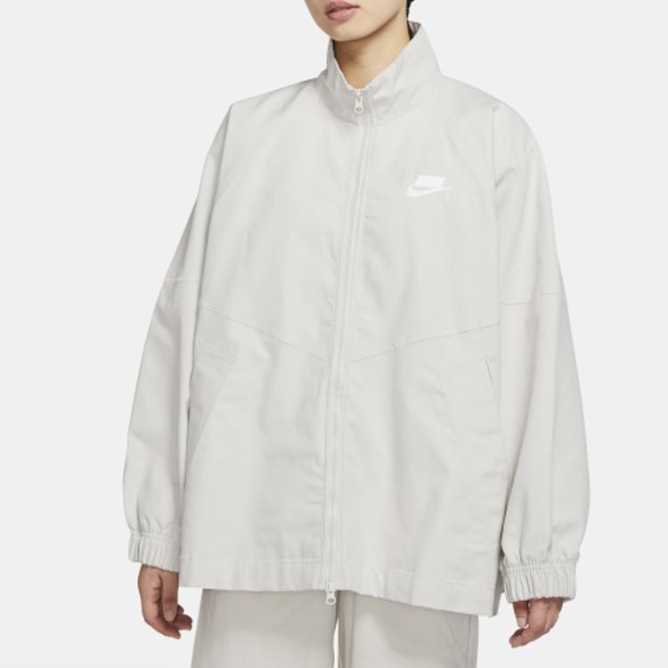 Nike Куртки Женские Светло-серые Стойка Умеренные Прочие CZ1425-072