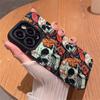Мягкий чехол с пугающим рисунком черепа для iPhone 16 15 14 12 11 13 Pro Max 14Plus 12 13 Mini 7 8 Plus X XS Max XR задняя крышка