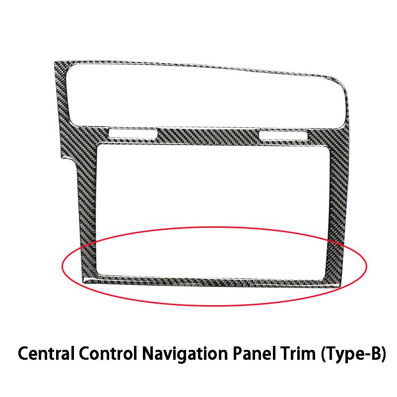 Углеродное волокно, центр управления, воздуховыпускное отверстие, внутренняя отделка, наклейка, украшение, стильные аксессуары для автомобиля Volkswagen Golf 7