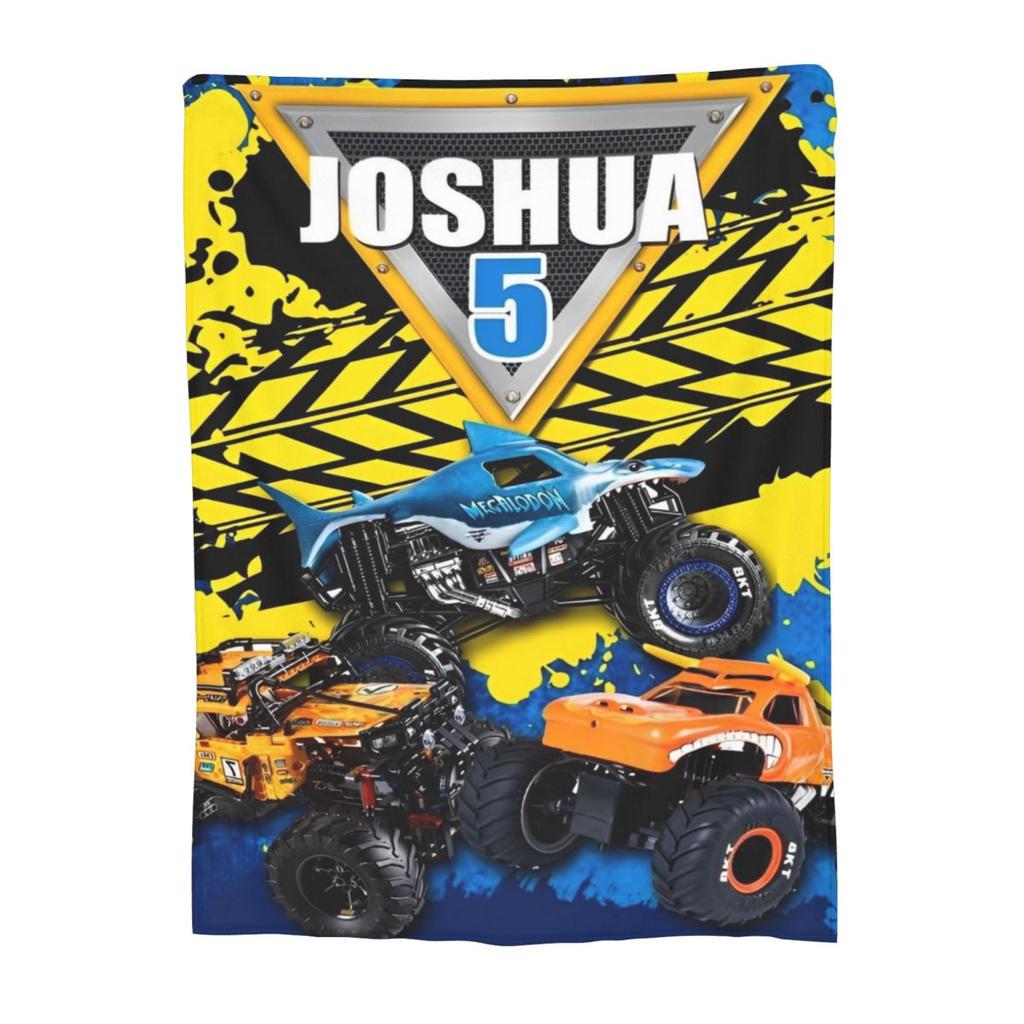 Плед Monster Jam Grave Digger Truck Шерстяной плед Домашний диван Печатный Мягкий Теплый Постельное белье