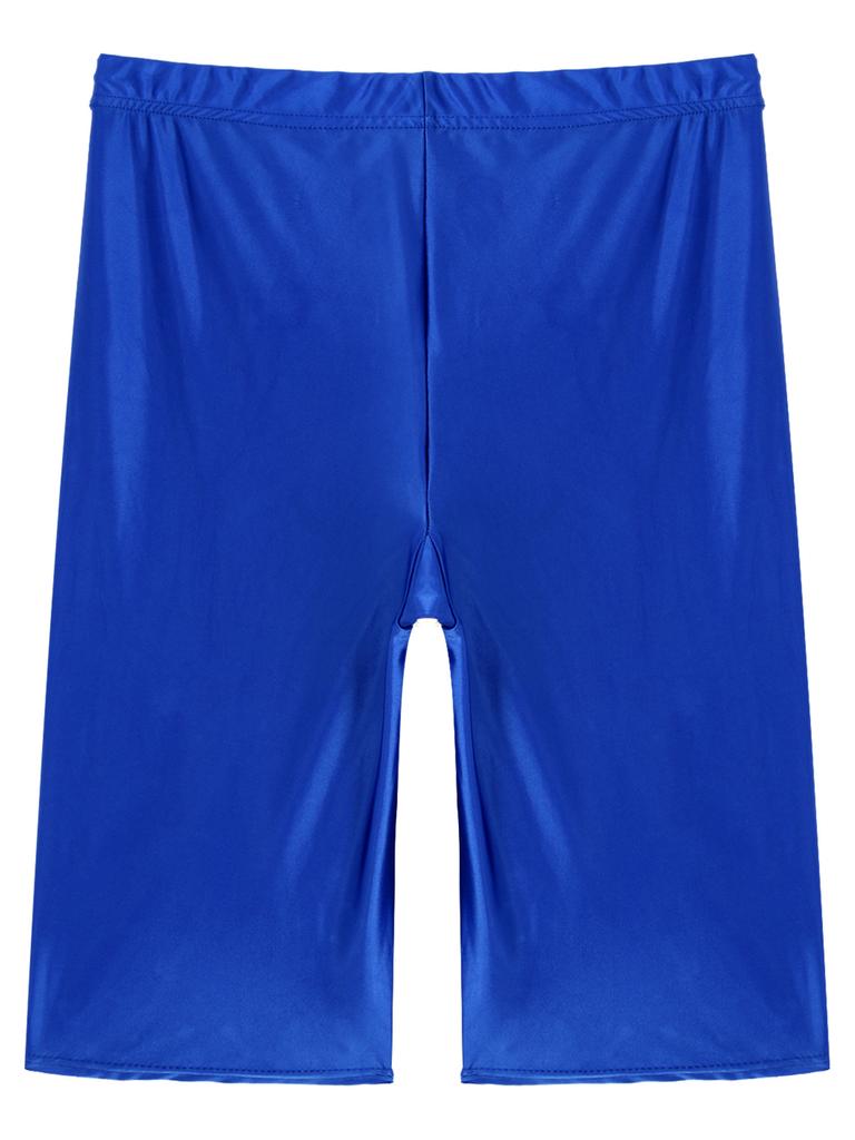 Женские спортивные шорты для тренировок в тренажерном зале, глянцевые леггинсы с высокой талией для фитнеса, йоги, брюки, тонкие спортивные шорты для танцев